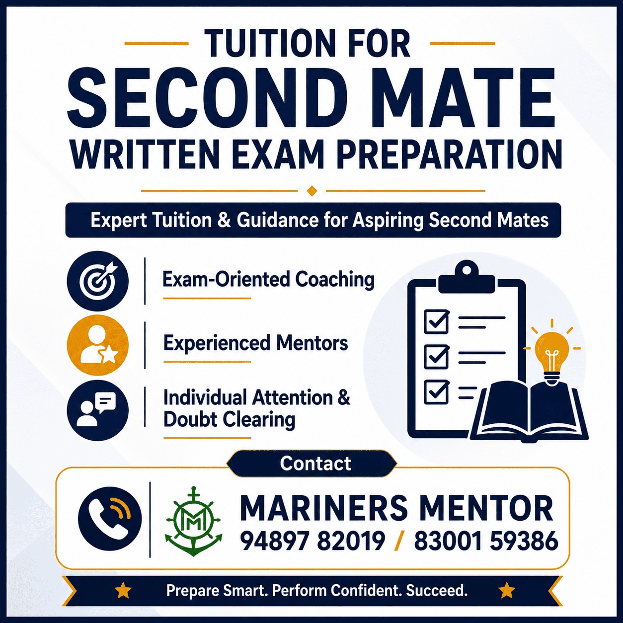 TUTION FOR SECOND MATE WRITTEN EXAM PREPARATION